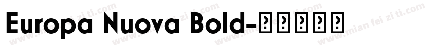 Europa Nuova Bold字体转换